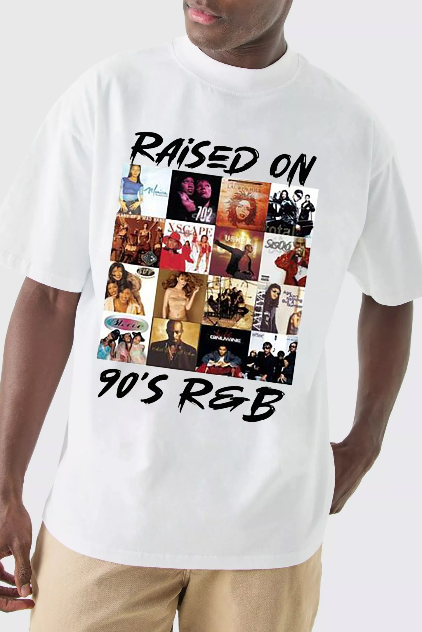 Raised On 90s R&B Album Music Artists-1 T-shirt