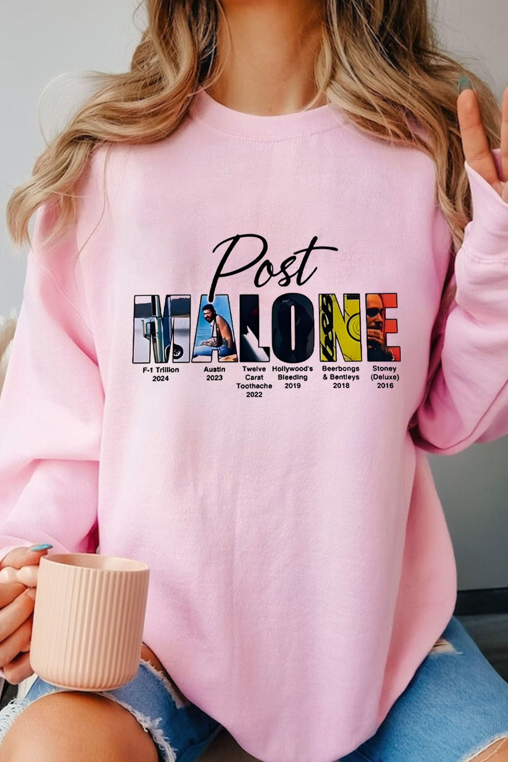 Retro post malone shirt vintage 90s style sweatshirt