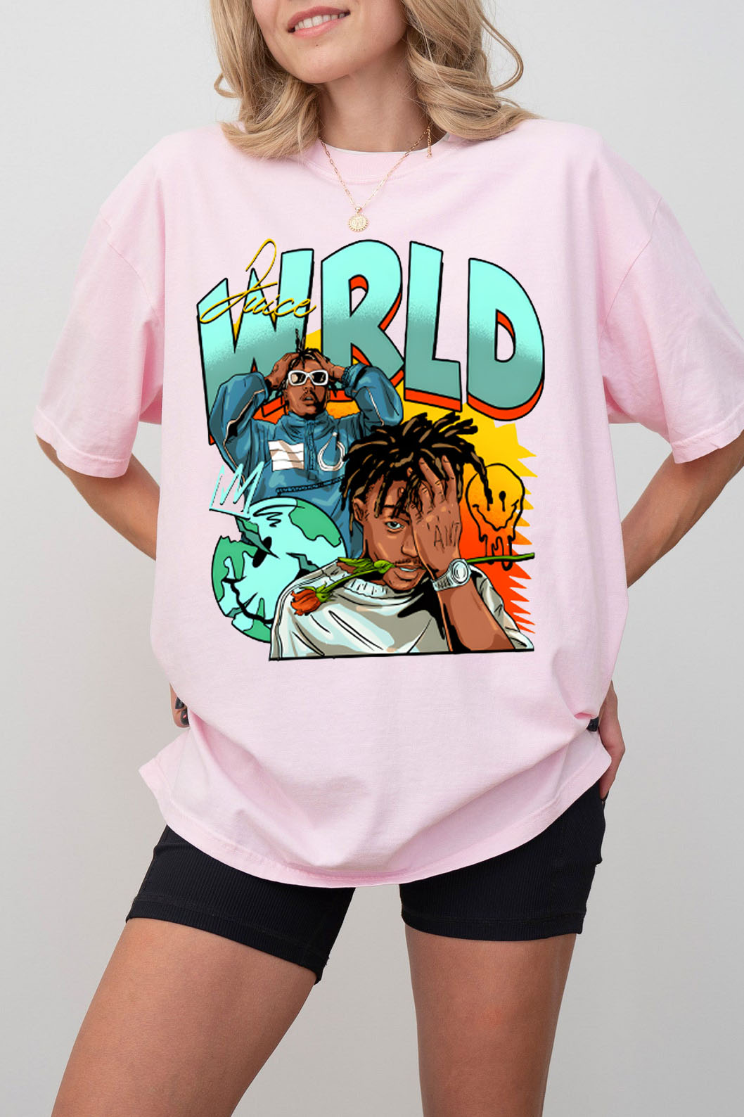 Juice World fans color block ladies short sleeve t-shirt