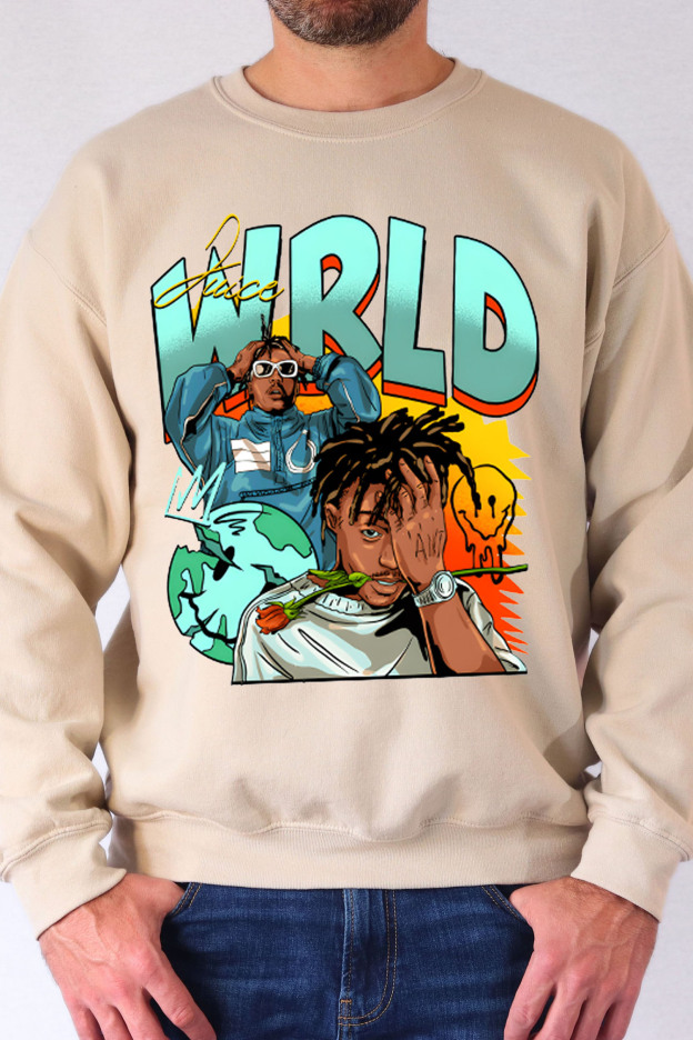 Juice World fans color block sweatshirt