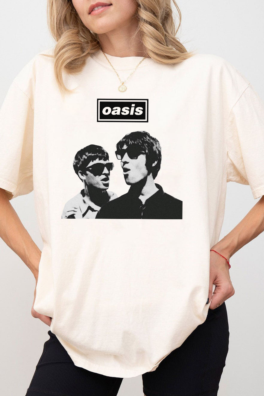 [Copy]Oasis Unisex T Shirt Definitely Maybe Promo Official Reunion Tour 2025