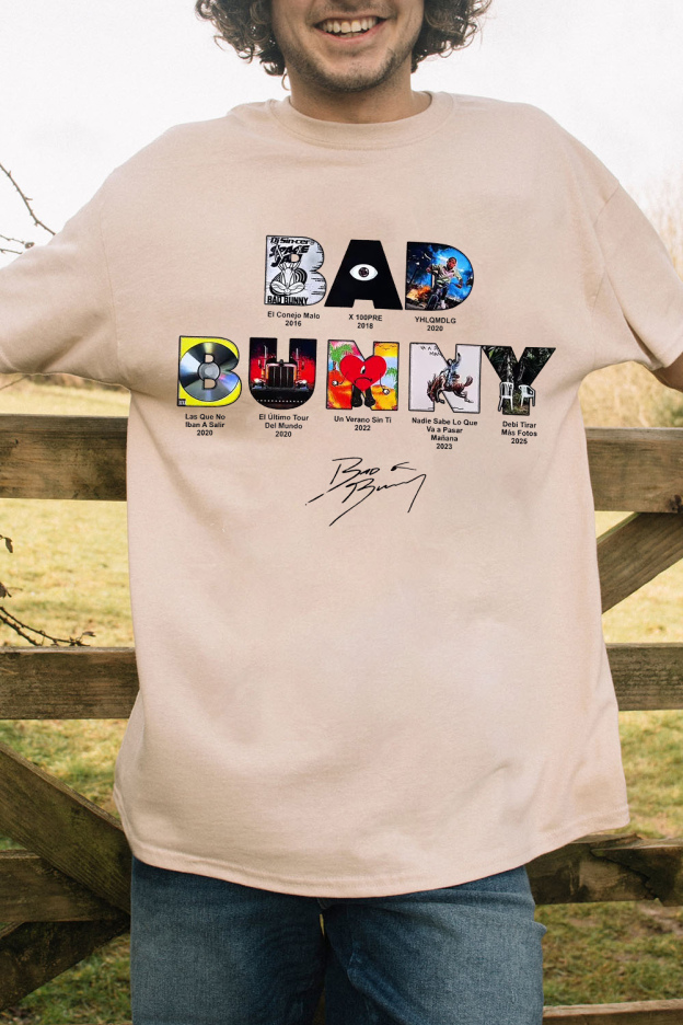 badbunny albums men's t-shirt