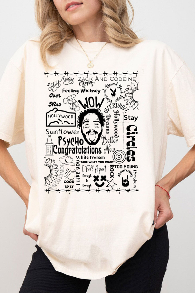 Retro Post Malone Shirt For Women