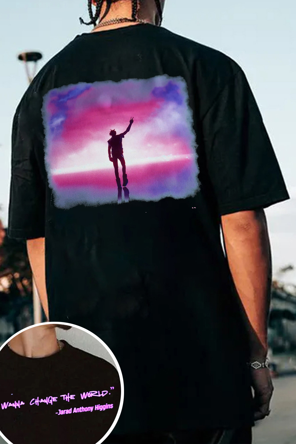 juicewrld 2-sided printed Men TEE