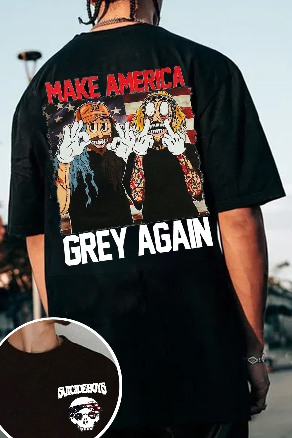 greyday double-sided printed short-sleeved T-shirt