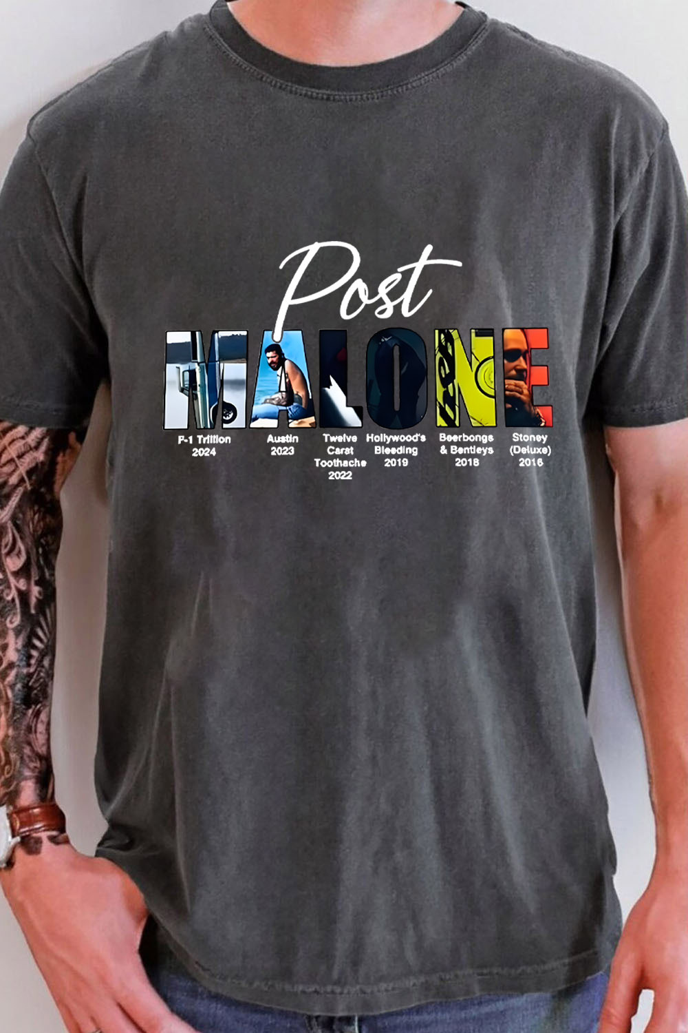 Retro post malone shirt vintage 90s style shirt-Men