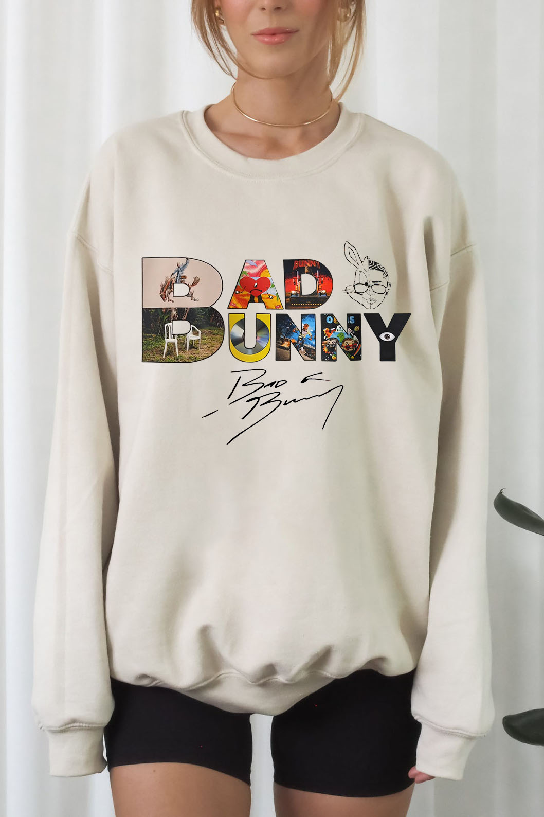 Bad Bunny Album Cover Design Women Sweatshirt