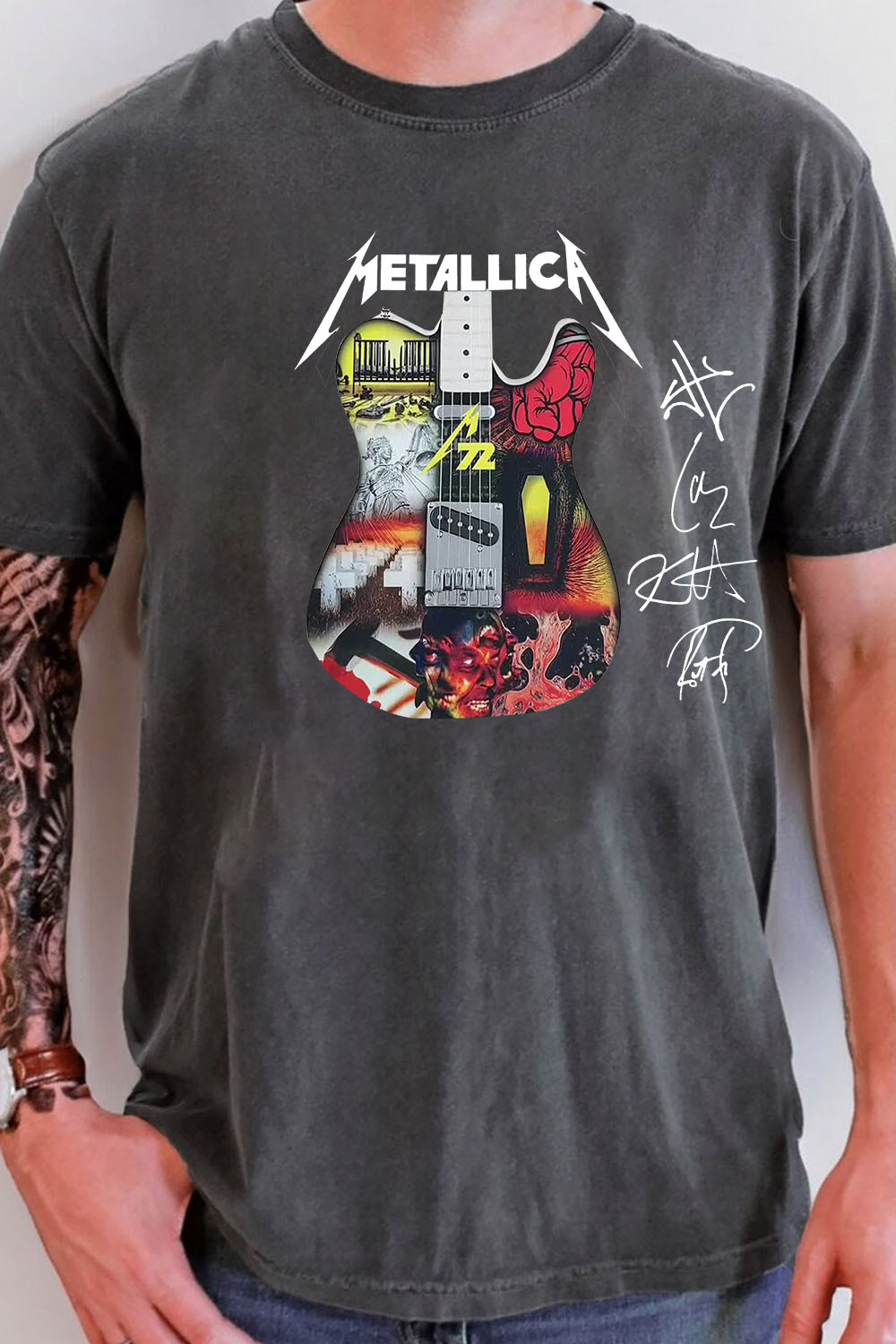 metallica 2025 men TEE