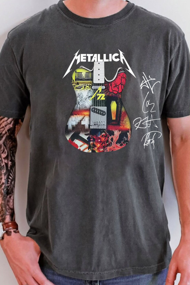 metallica 2025 men TEE