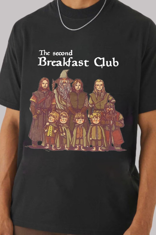 Lord of the Rings cartoon casual men's printed short-sleeved loose T-shirt