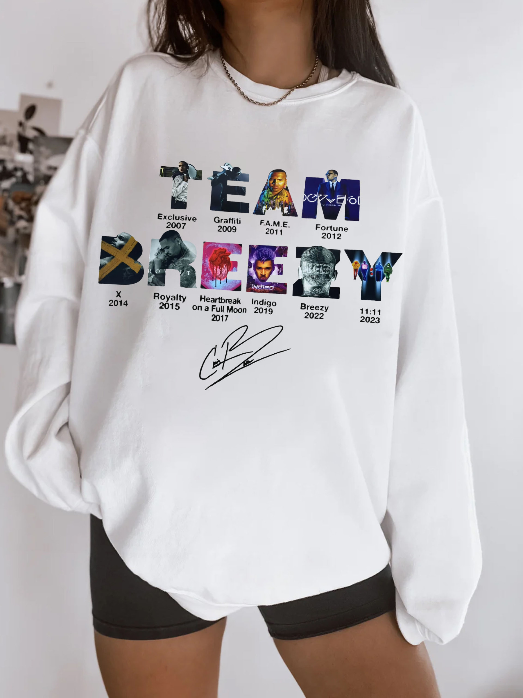 Team Breezy Chris Brown Album Sweatshirt For Women