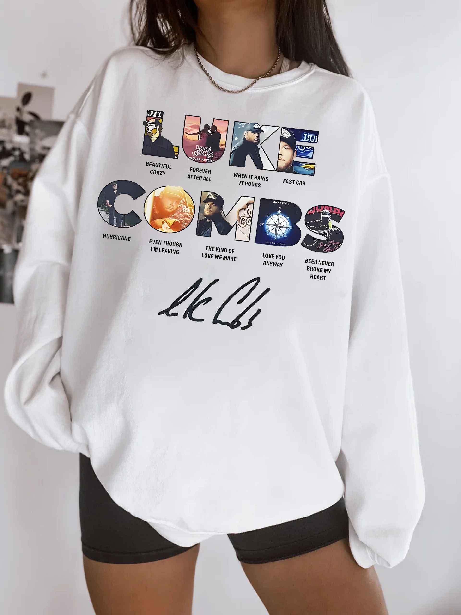 Luke Combs Women Long-Sleeved Sweatshirt