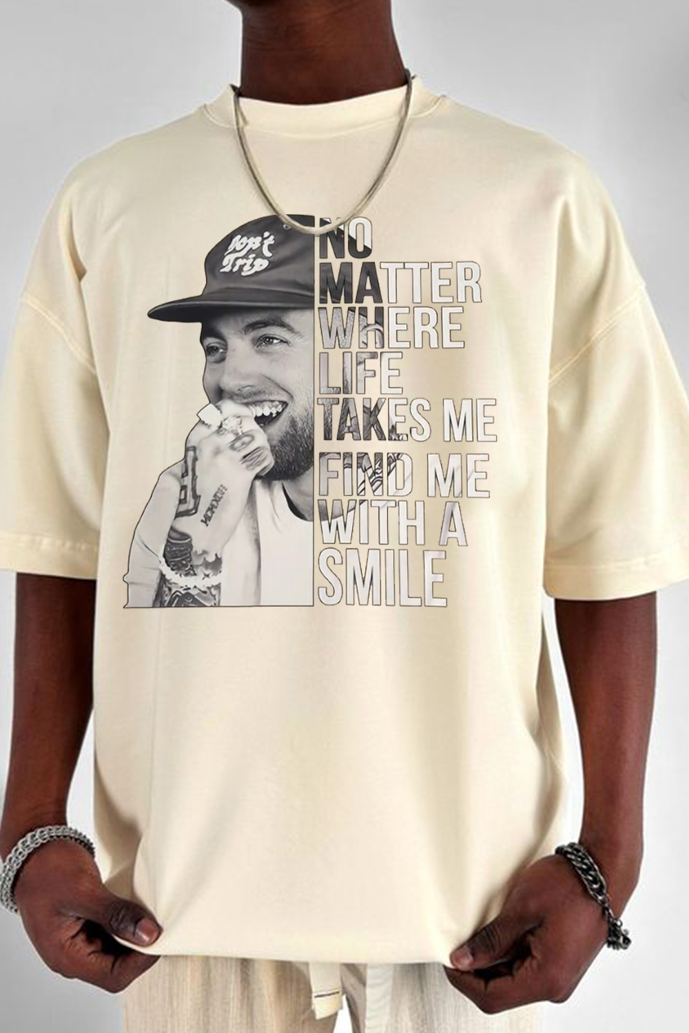 M's smile  Tee For men