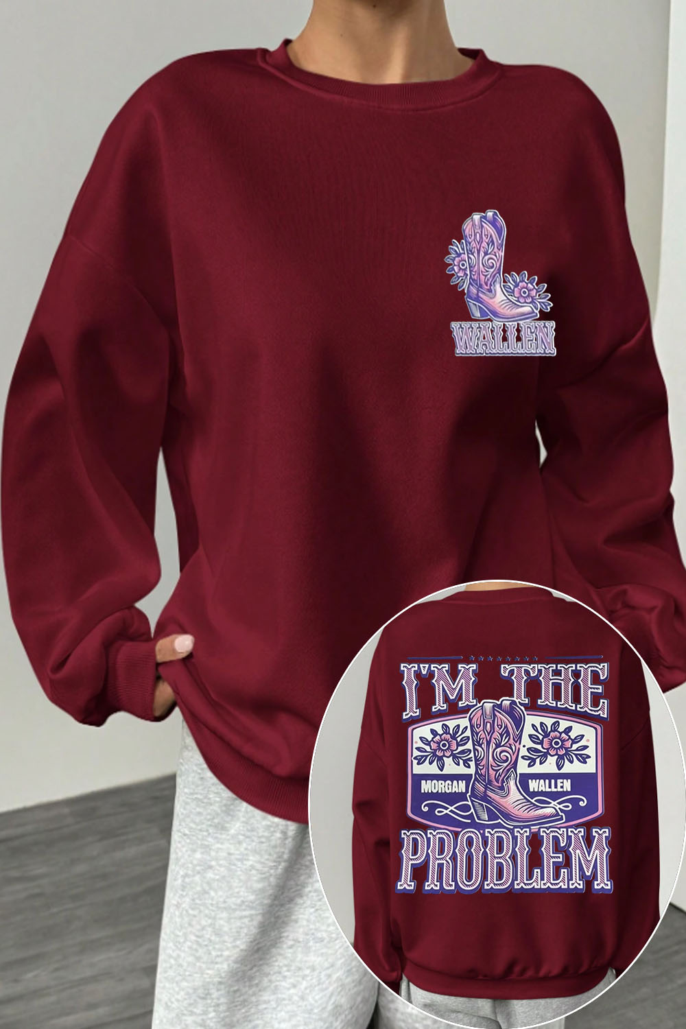 morganwallen music fans women's sweatshirt