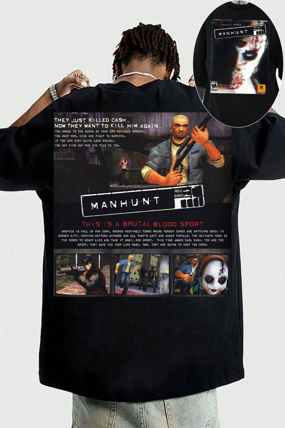 Manhunt Oversized Vintage Unisex Shirt
