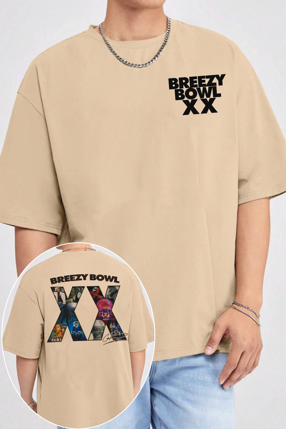 2 Sided Chris Brown Graphic Shirt For men