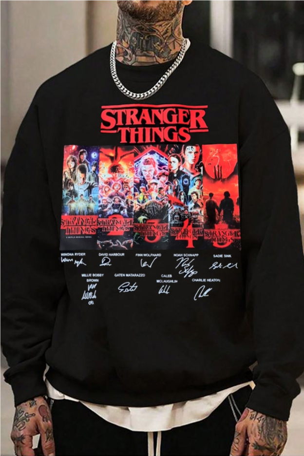 Stranger Thing Unisex Vintage Graphic Movie Stranger Sweatshirt