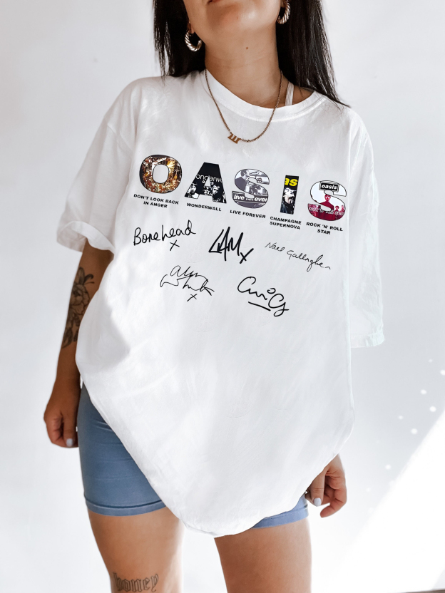 Oasis Unisex T Shirt Definitely Maybe Promo Official Reunion Tour 2025