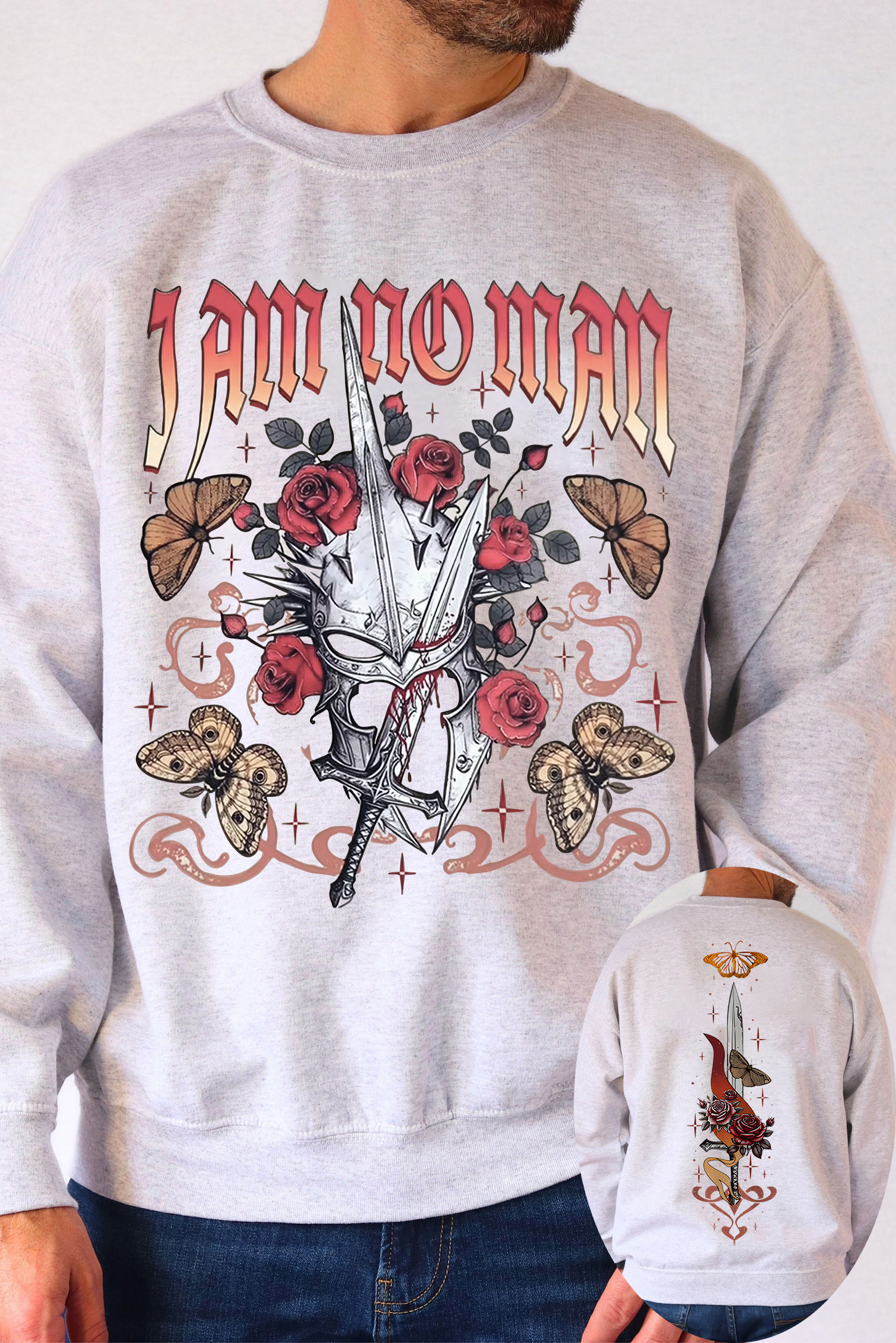 Lord of the Rings Personalized Print Round Neck Men's Sweatshirt