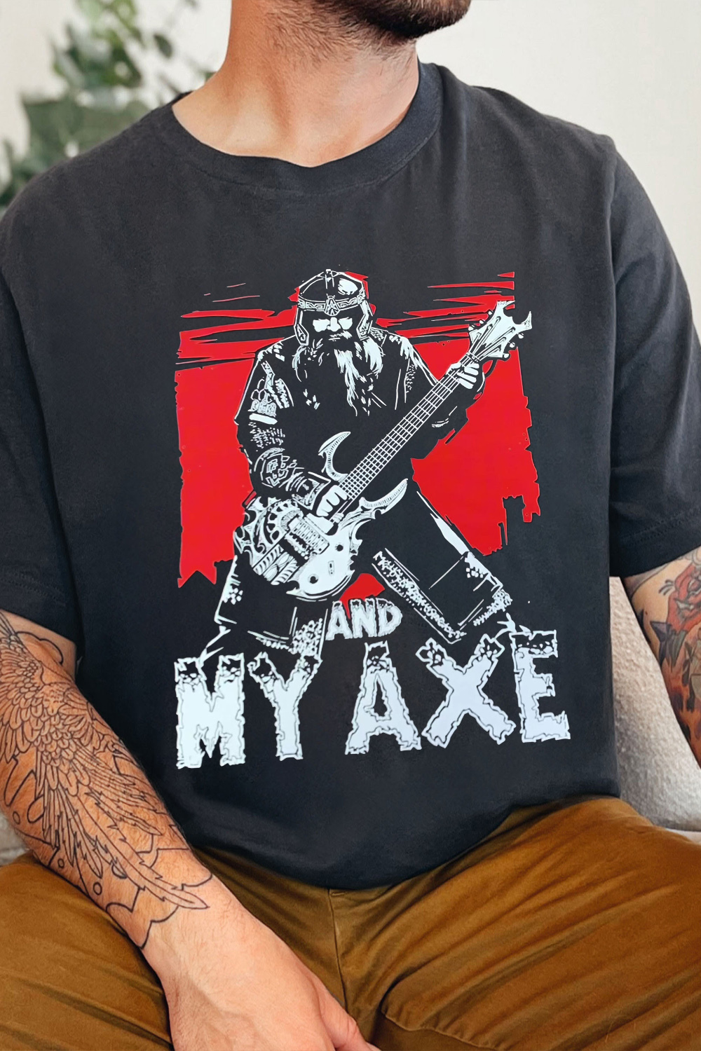Gimli And My Axe Lord Of The Rings Vintage MEN T-Shirt