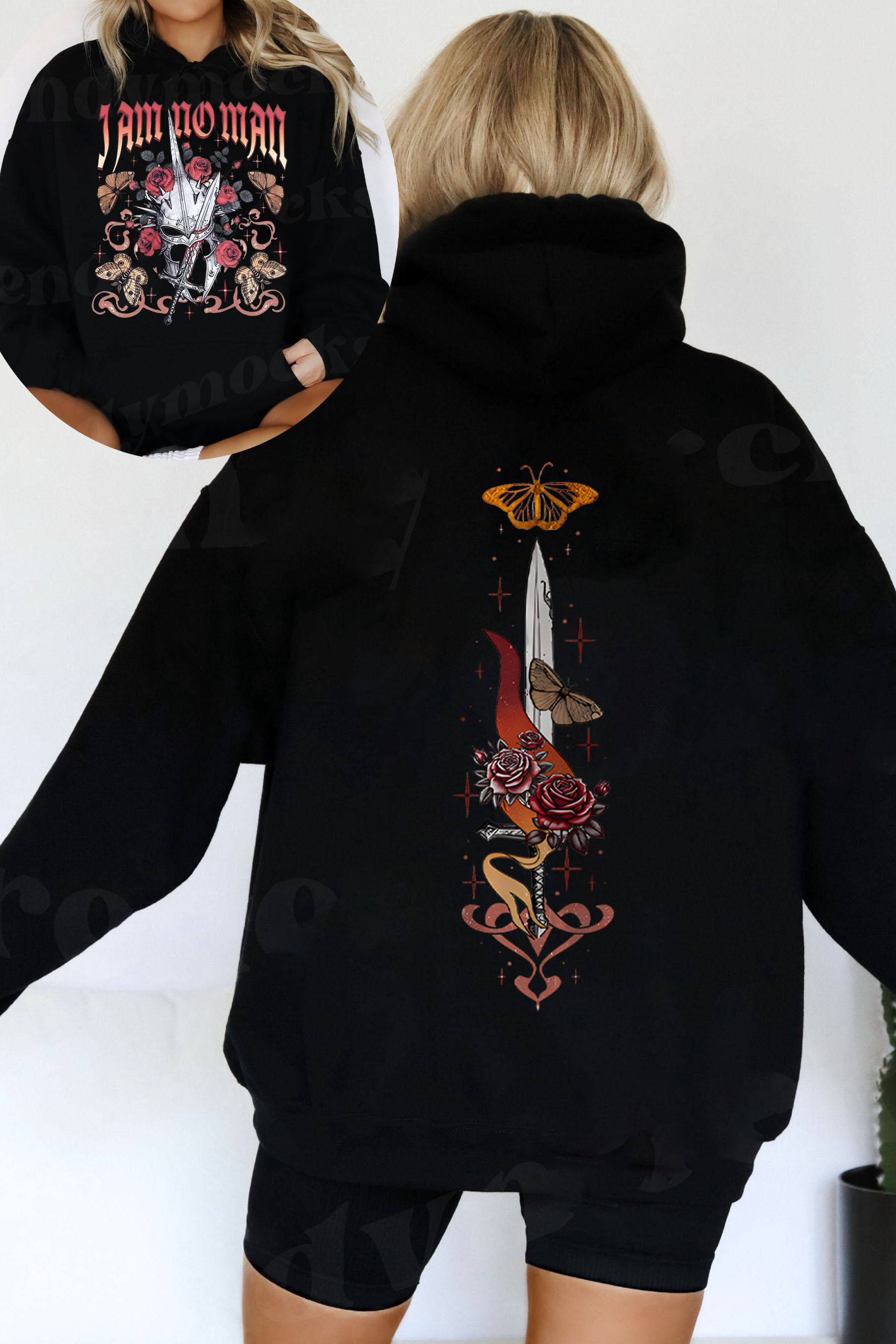 LOTR I Am No Man 2 Sides Hoodie