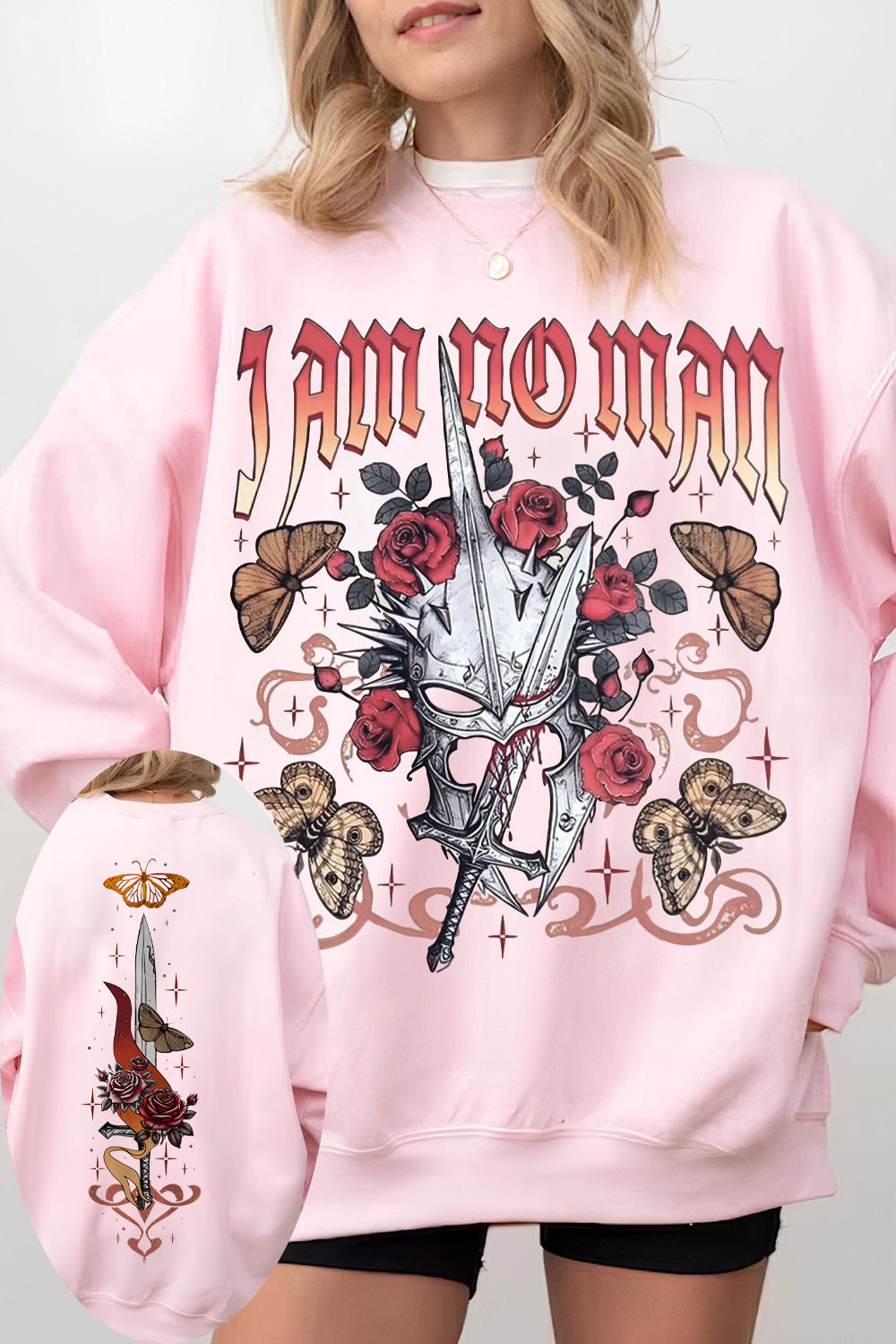 LOTR I Am No Man 2 Sides Sweatshirt