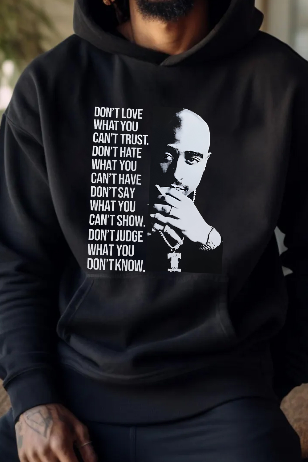 Tupac Portrait Tee For Men