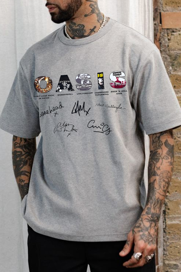 Oasis Unisex T Shirt Definitely Maybe Promo Official Reunion Tour 2025