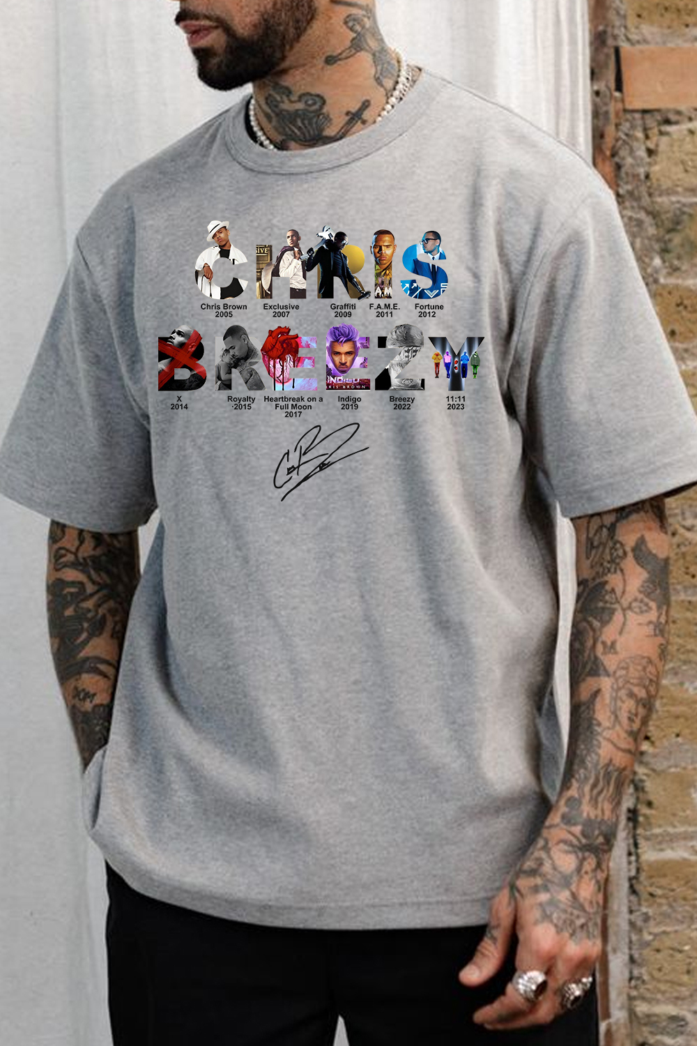 CB Brez Album Concert Graphic Tee For men