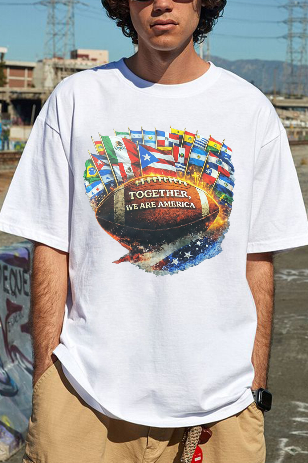 "Together We Are America" Football Graphic T-Shirt