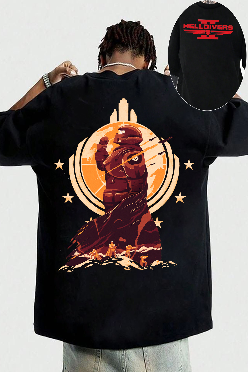 Helldivers 2 Oversized Vintage Unisex Shirt