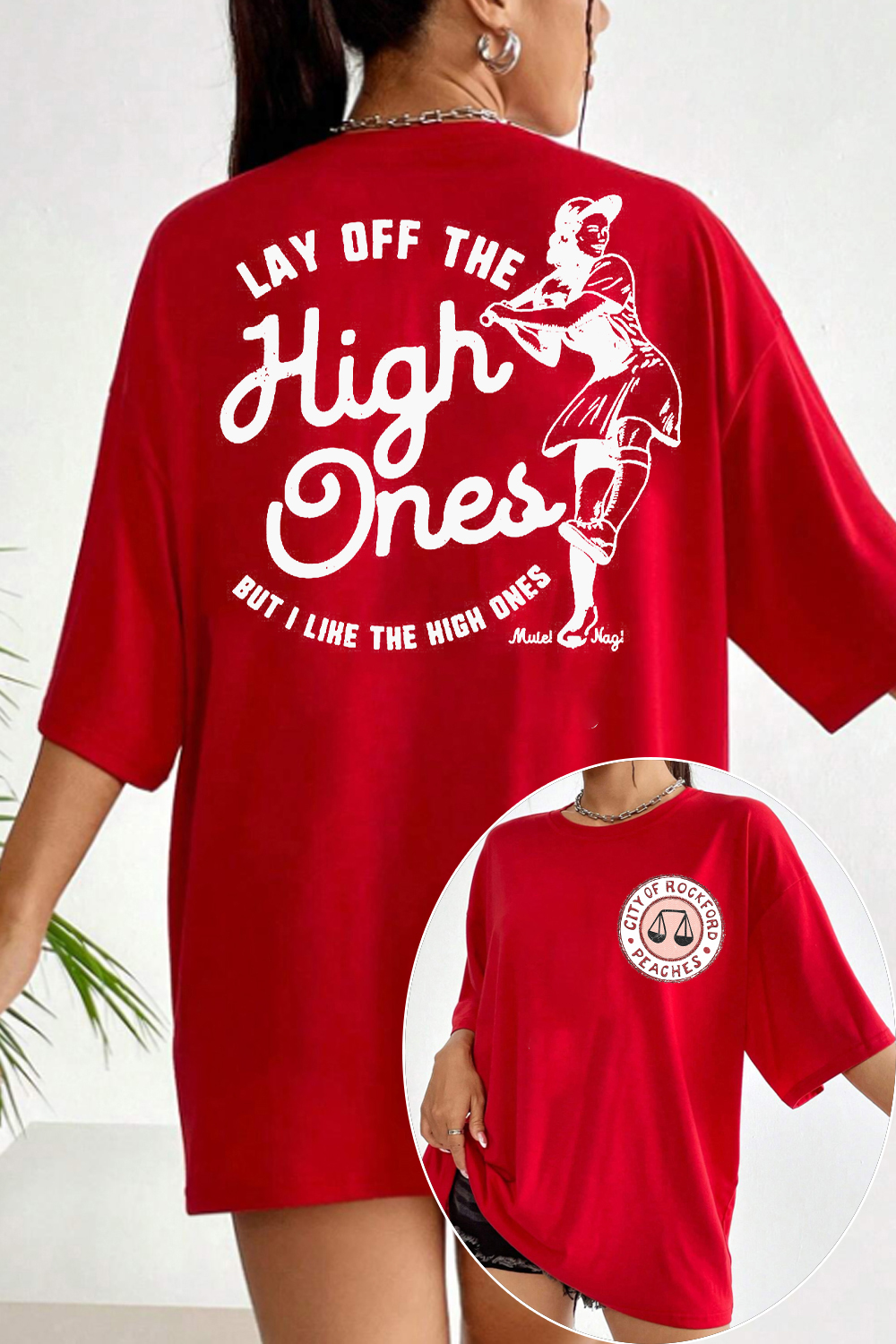 Lay Off The High Ones red variant League of Their Own fan Shirt