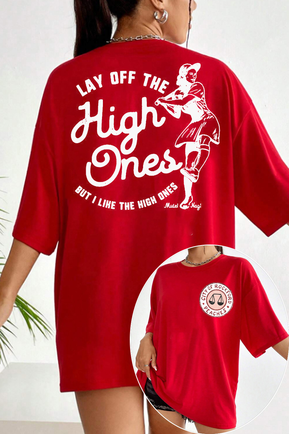 Lay Off The High Ones red variant League of Their Own fan Shirt
