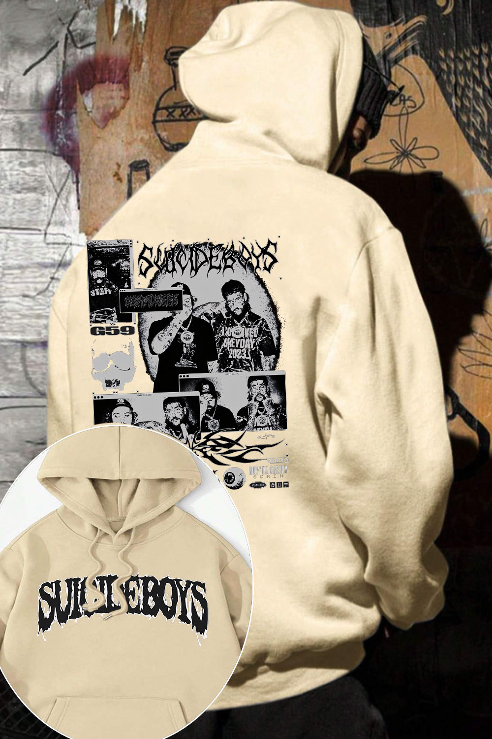 uicideboys casual 2-side printed hoodie