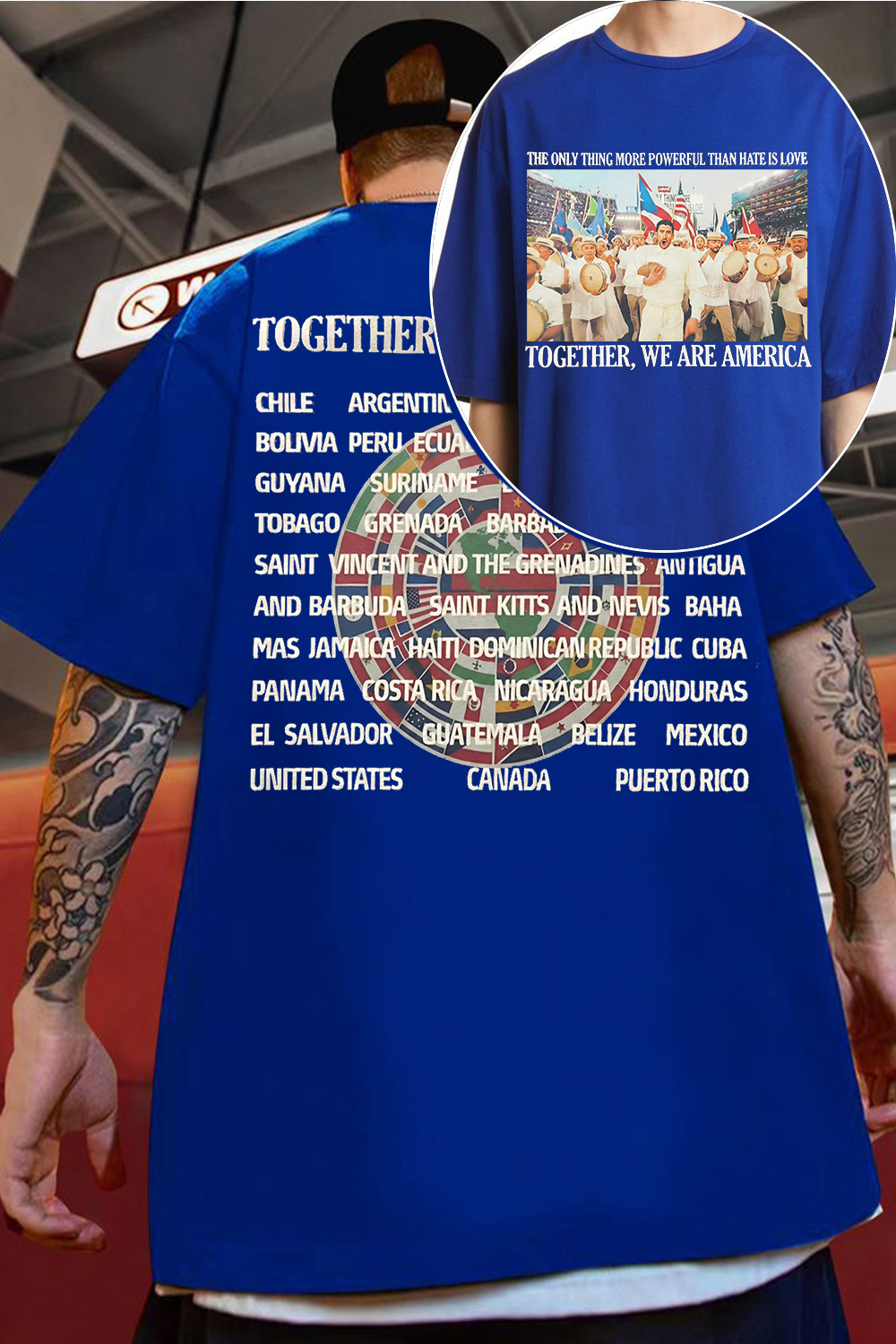 America BadBunny Tee For Men