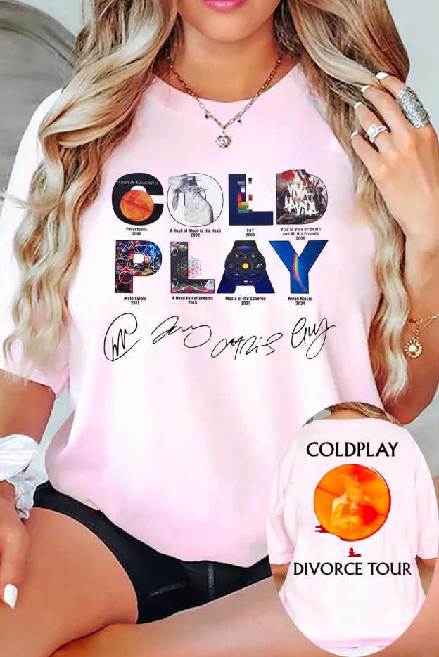 Coldplay 2-side print women tee