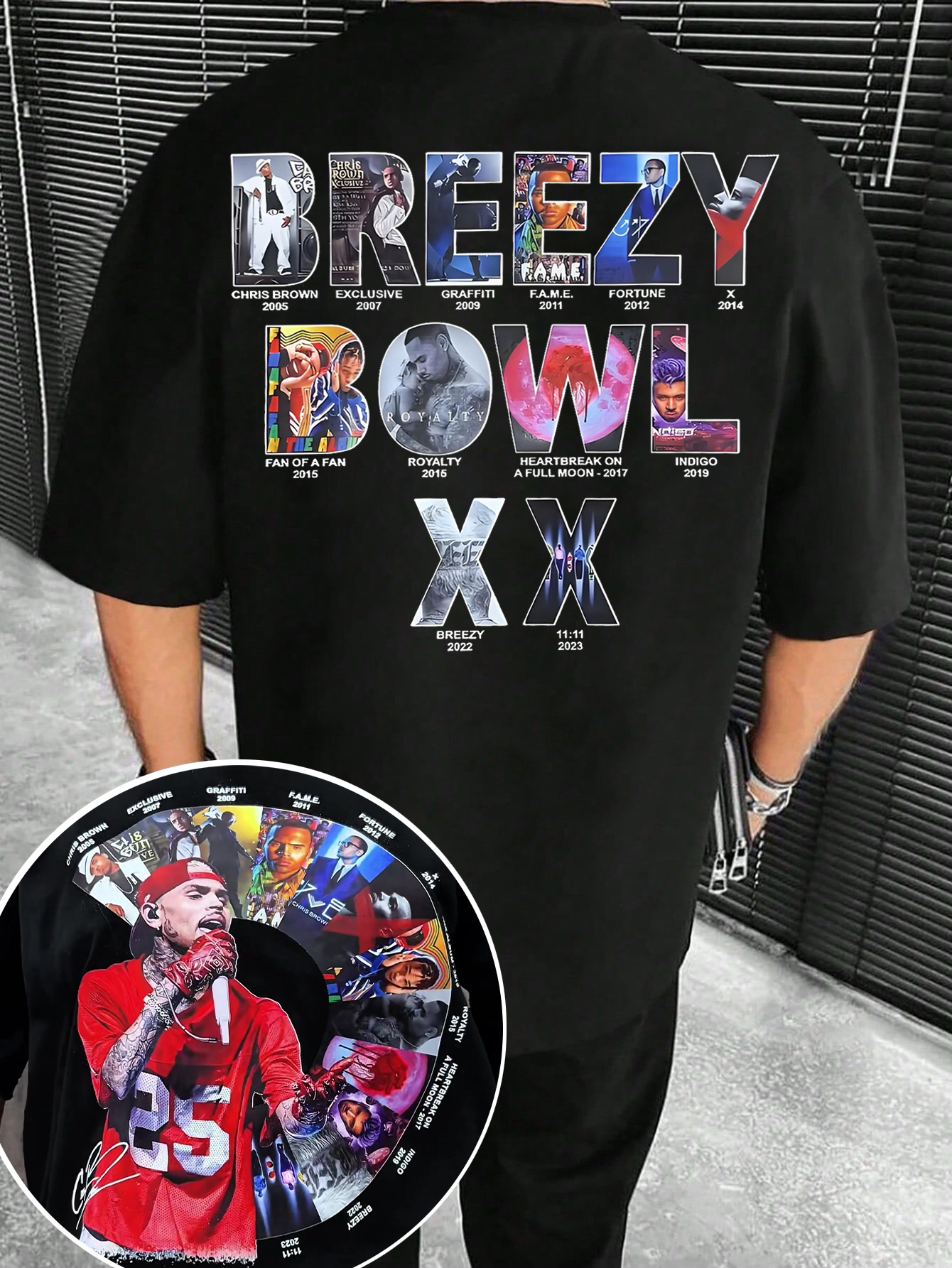 cb 2-side printed Tee For Men