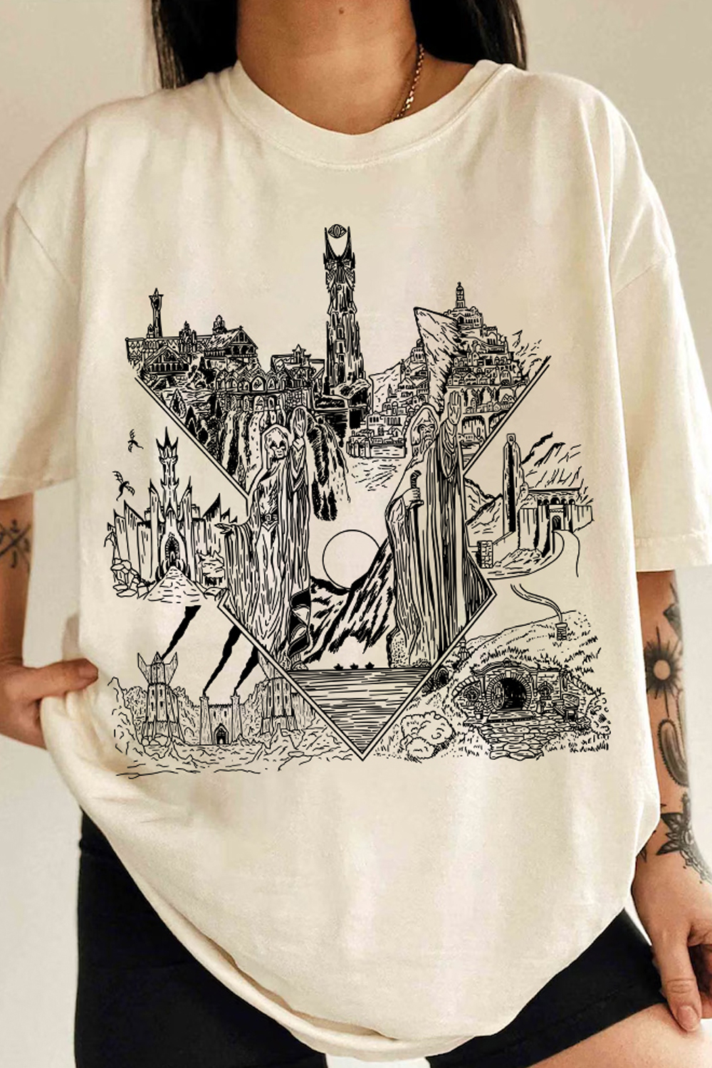 Retro LOTR Middle Earth T-Shirt