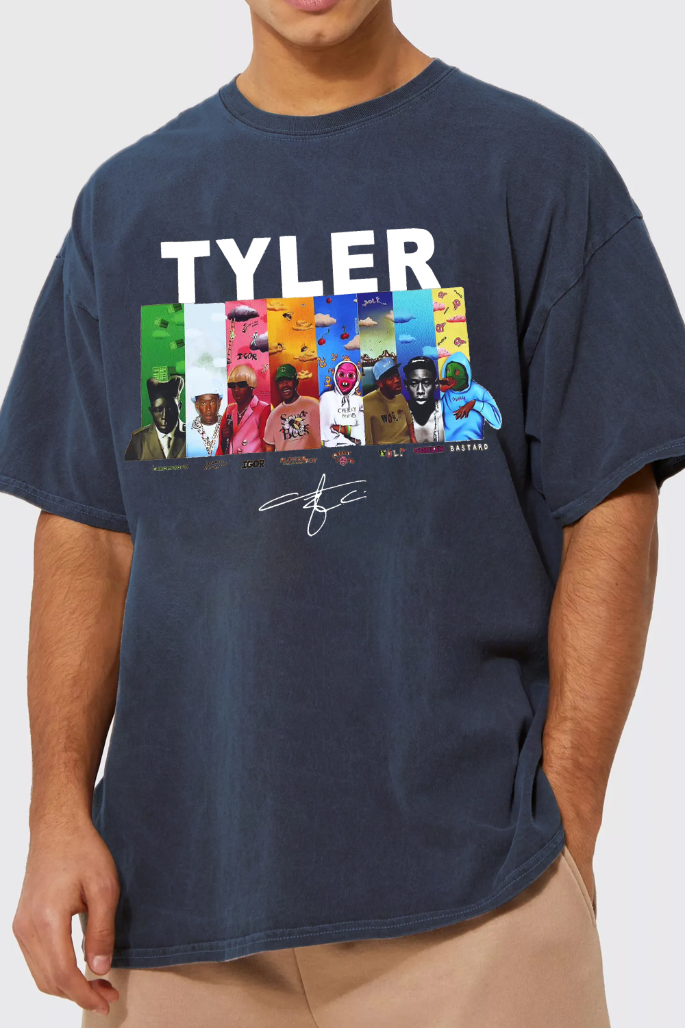 Tyler cartoon print round neck T-shirt