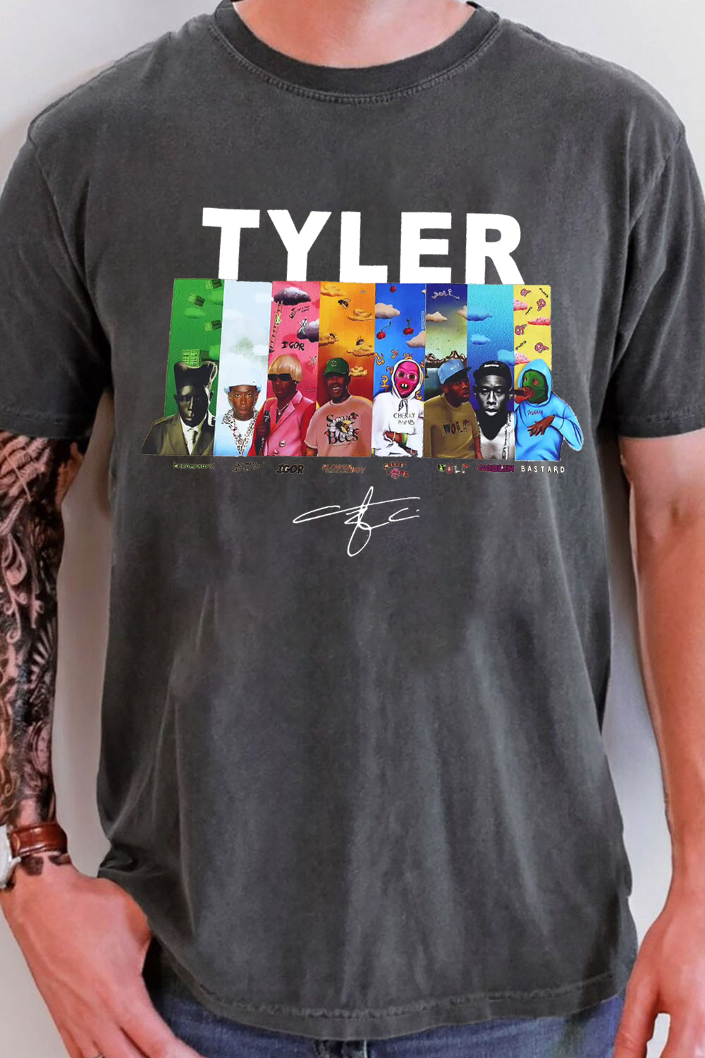 Tyler cartoon print round neck T-shirt