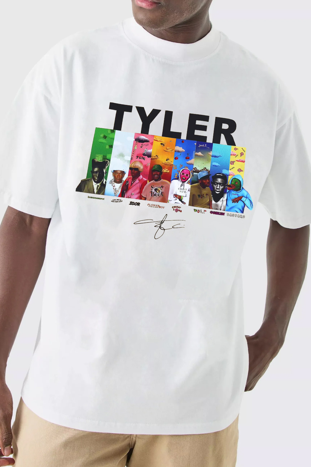 Tyler cartoon print round neck T-shirt