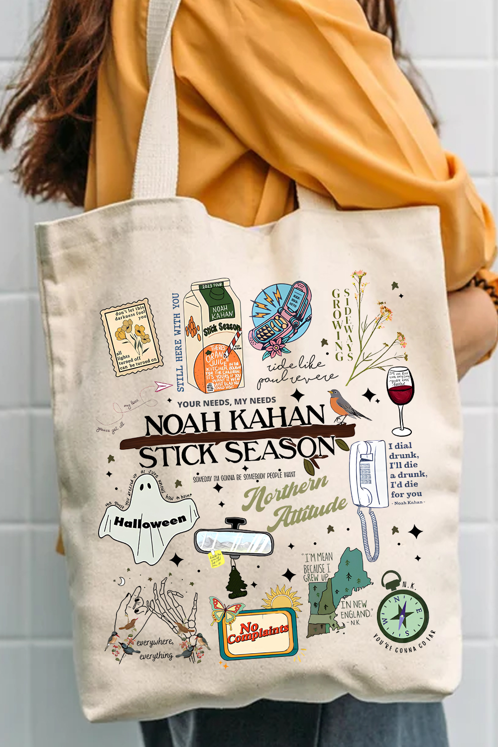 Stick Season Noah Kahan Full Version Tote Bag