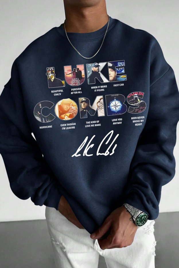 Luke Combs men's long-sleeved sweatshirt