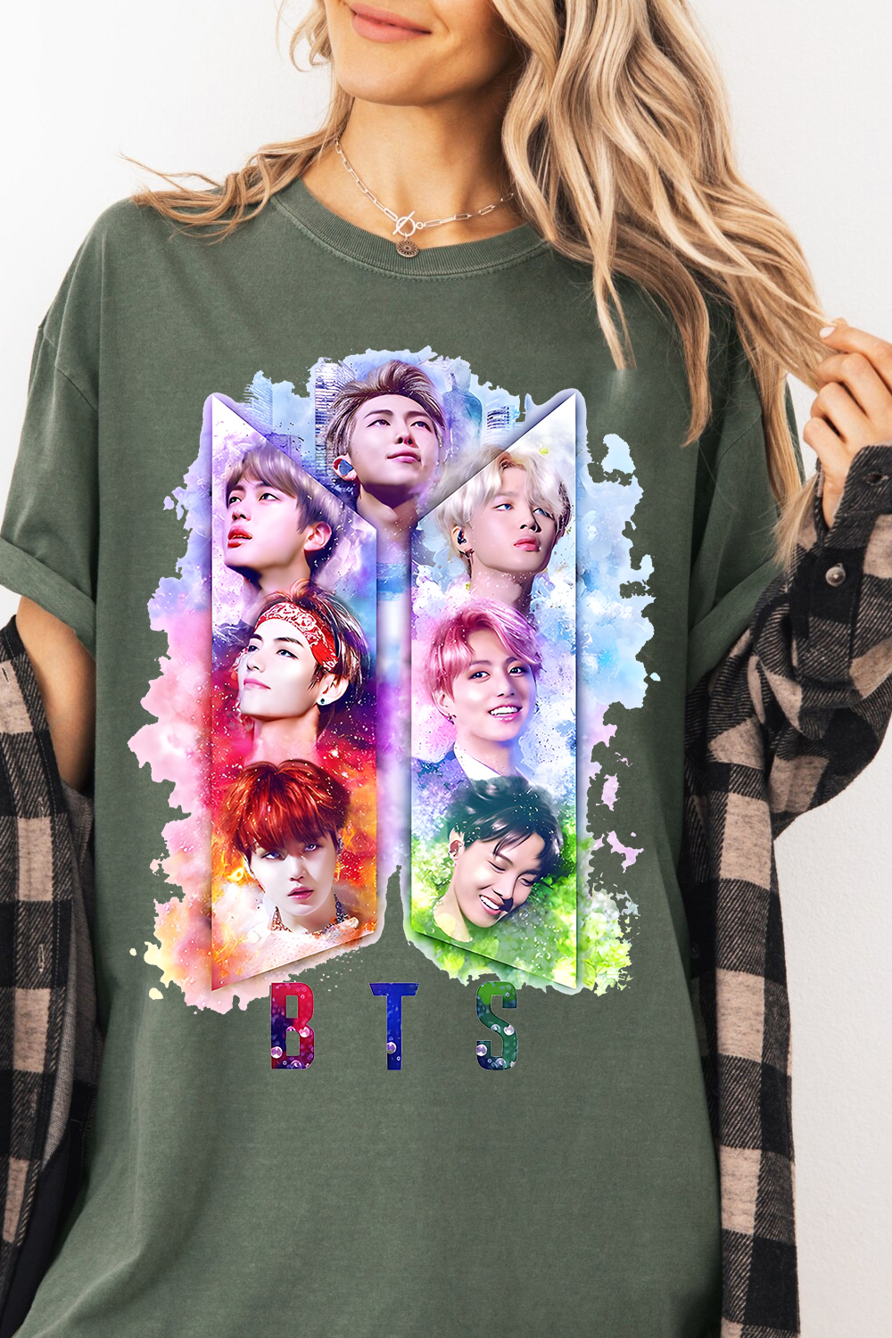BTS Personalized Colorful Printed Tee