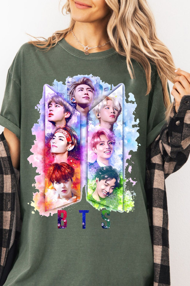 BTS Personalized Colorful Printed Tee