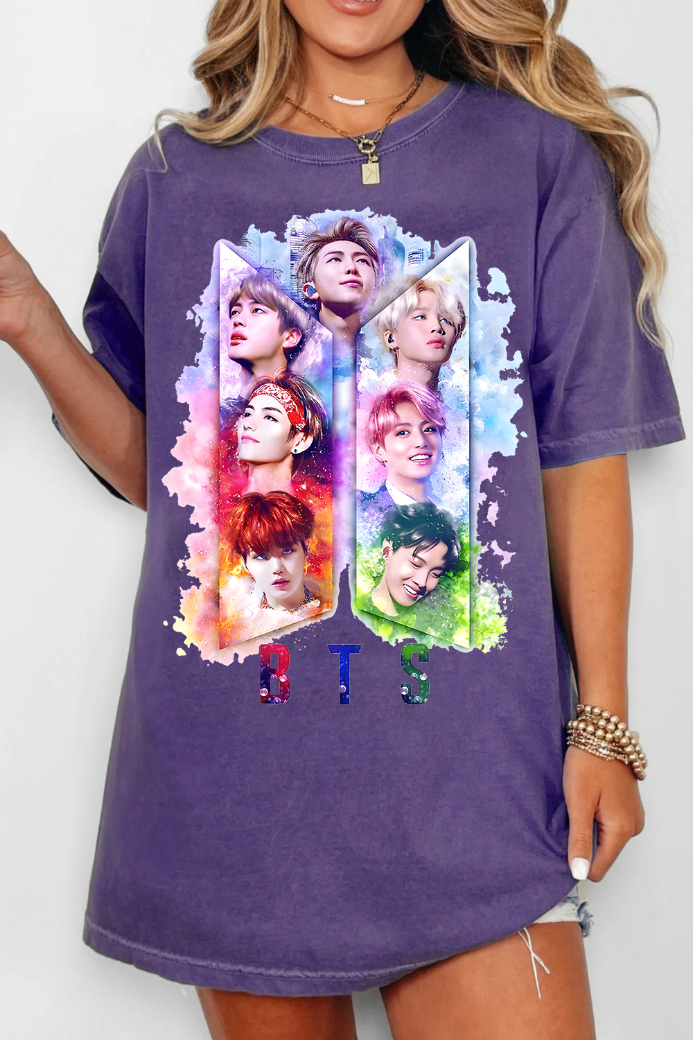 BTS Personalized Colorful Printed Tee