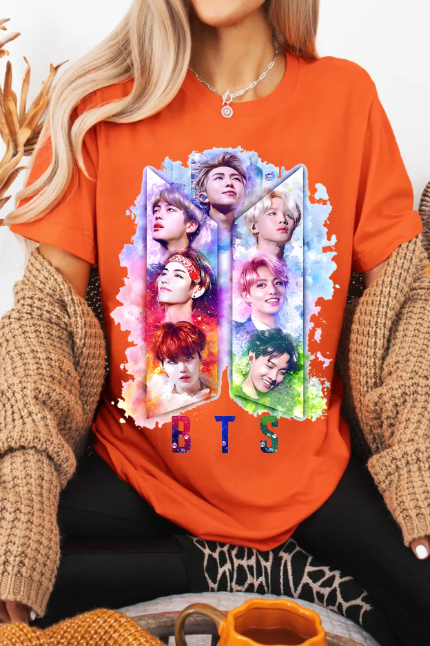 BTS Personalized Colorful Printed Tee