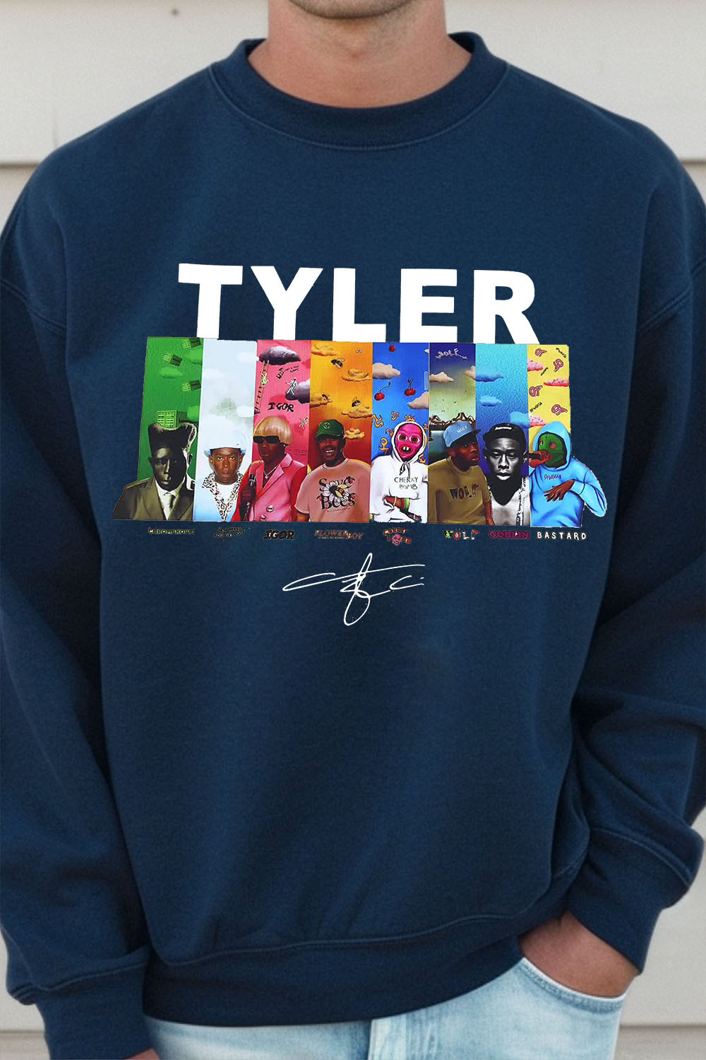 Tyler cartoon print crew neck sweatshirt