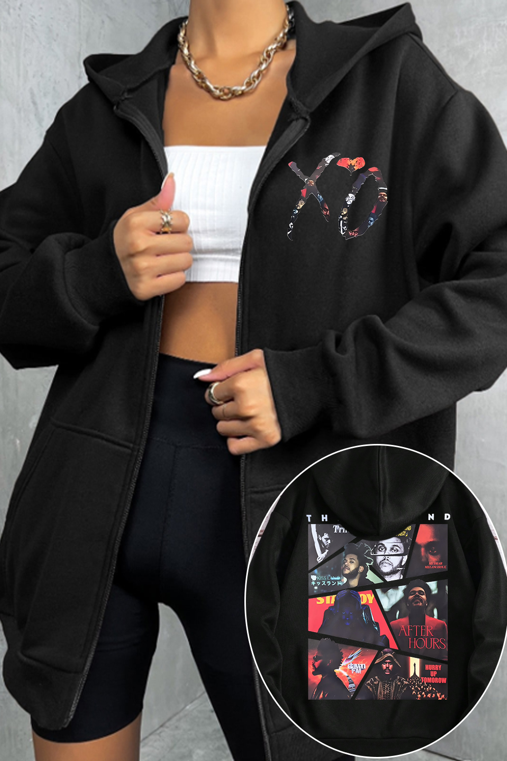 The Weeknd Album Hurry Up Tomorrow Zip Hoodie For Women