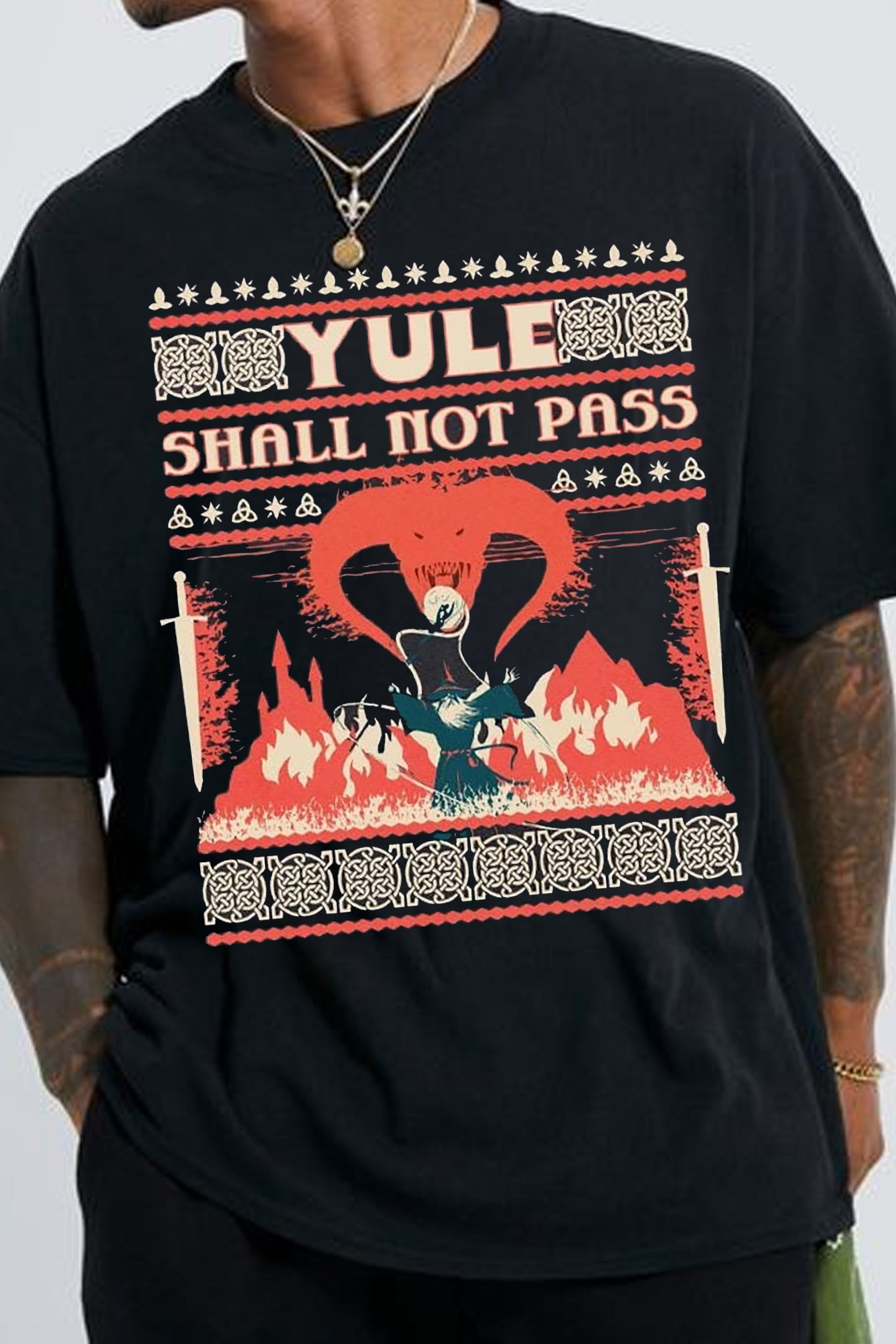 Yule shall not Pass LOTR Tee For men